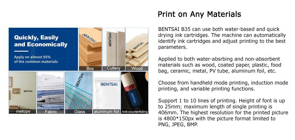 BENTSAI | B35 Portable Mobile Handheld Label Printer Gun